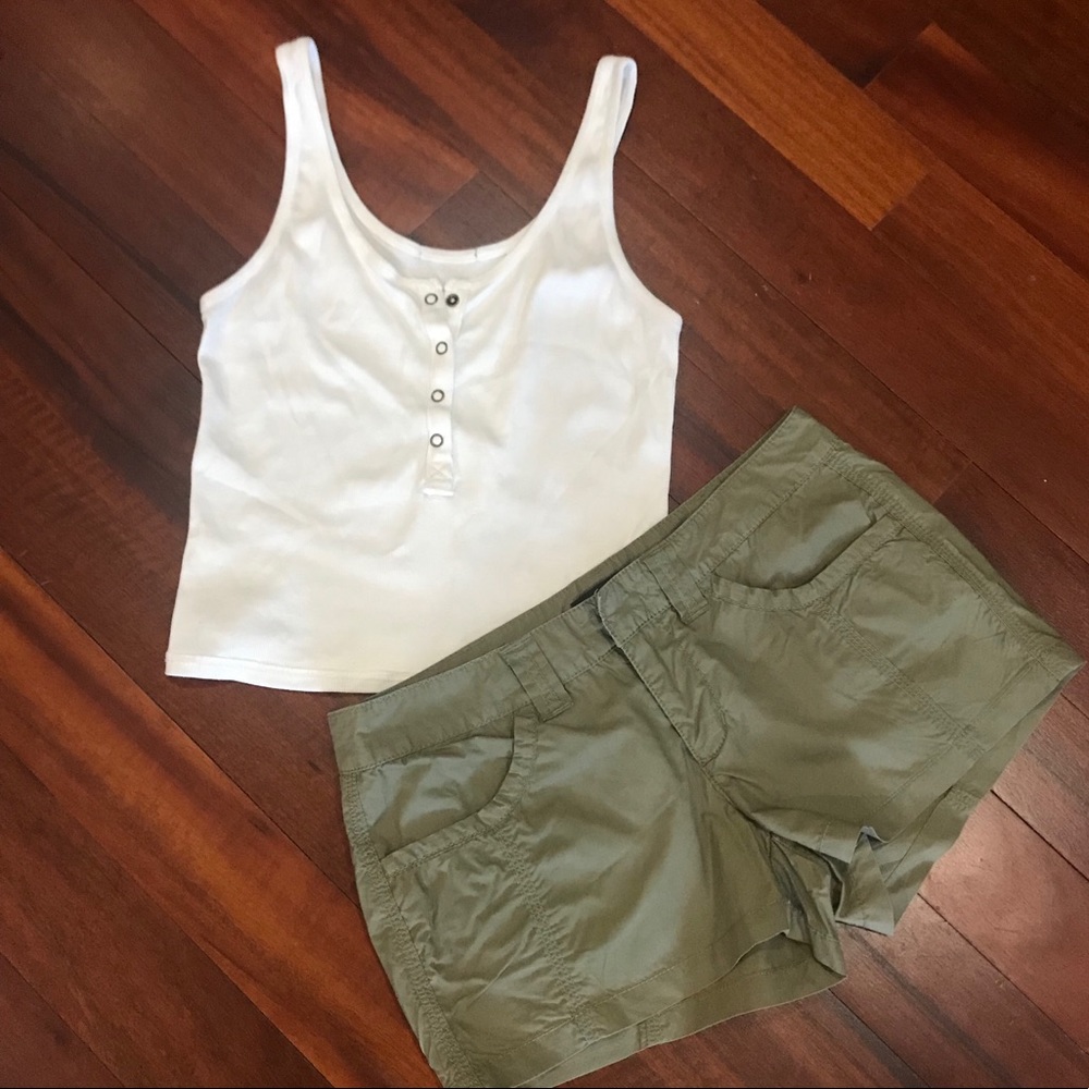 2/$12 Express khaki green shorts ..